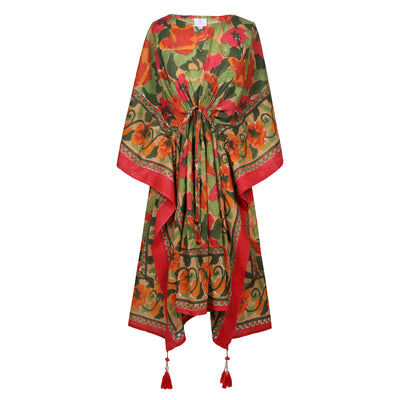 Frida Floral Midi Kaftan Dress
